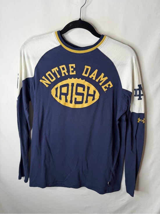 Under Armour Tops - Under Armour Navy and Gold Notre Dame Irish Long Sleeve Raglan Tee